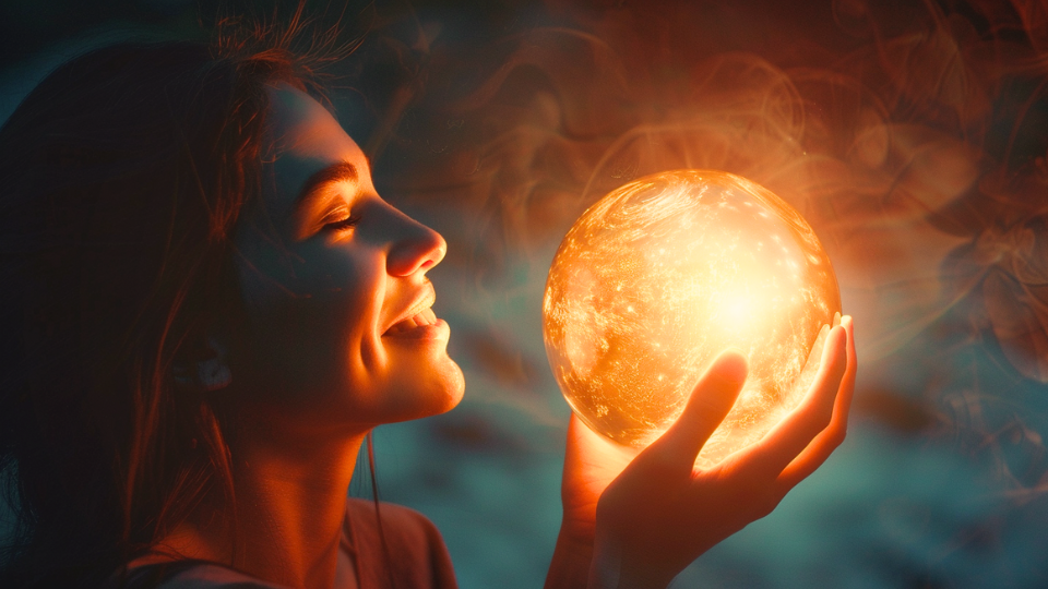 About the post: Images are generative AI-created. Prompt: A person holding a glowing, ethereal orb representing privacy, person is smiling and the light from the orb reflects on their face, cinematic, dramatic lighting, highly detailed. Tool: Midjourney.